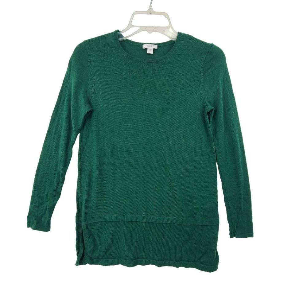 J. Jill Women's Long Sleeve Pullover Top Green Size XS